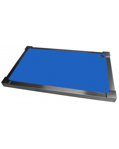 seleXions®: Top Board Edelstahl GN 1/1 mit 3 Schneideinlagen, blau