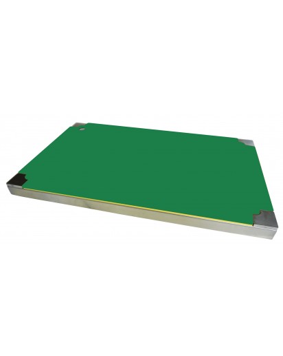 seleXions®: Top Board Edelstahl GN 1/1 mit 3 Schneideinlagen vollflächig, grün