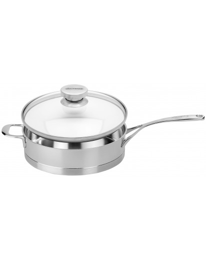 Demeyere: Atlantis Sauteuse niedrig mit Glasdeckel, Ø24cm