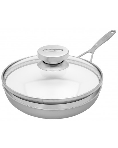 Demeyere: Industry 5 Bratpfanne mit Glasdeckel, geschlossener Rand, Ø20cm