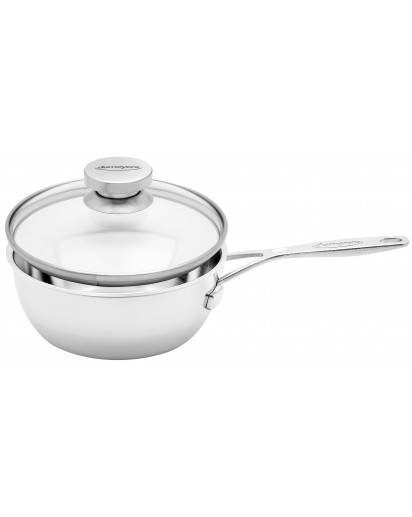 Demeyere: Industry 5 Konische Sauteuse mit Glasdeckel, geschlossener Rand, Ø20cm