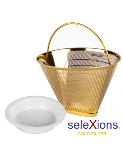 Selexions: GF4MB Gold Kaffee-Dauerfilter (Filter Nr. 4) Ganzmetall + Tröpfli