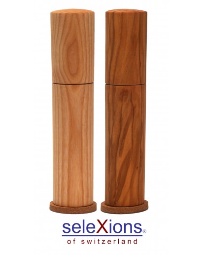 seleXions®: Set Salzmühle Esche und Pfeffermühle Olivenholz, 24cm 