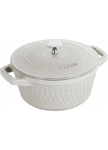 Staub: Cocotte Twister, ⌀24cm, Gusseisen, Weisser Trüffel