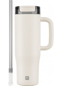 Zwilling: Thermo Plus Thermobecher mit Strohhalm, 900 ml, Edelstahl