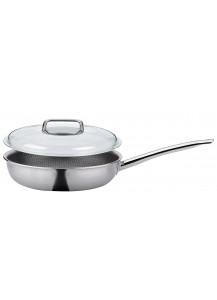 Spring: Vulcano Cut Resist Pure Bratpfanne XL mit Domo Glasdeckel