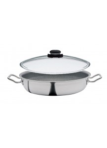 Spring: Vulcano Intense Pro Servierpfanne XL hoch mit Vulcano Glasdeckel