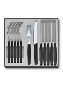 Victorinox: Swiss Modern Besteck-Set, 12-tlg., Schwarz