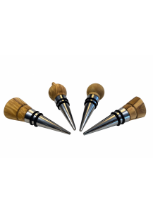 seleXions®: Flaschenverschluss 4er Set, Olivenholz