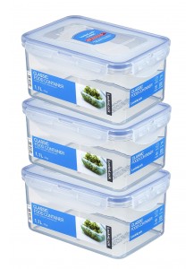 LocknLock: 3x Dose rechteckig 1,1 l (HPL815D/3)