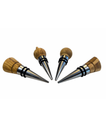 seleXions®: Flaschenverschluss 4er Set, Olivenholz