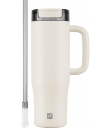 Zwilling: Thermo Plus Thermobecher mit Strohhalm, 900 ml, Edelstahl