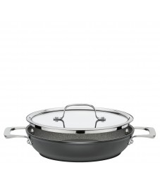 Spring: Meridian Intense Pro Servierpfanne XL mit Meridian Glasdeckel, Ø24cm