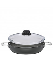 Spring: Meridian Intense Pro Servierpfanne XL mit Vulcano Glasdeckel