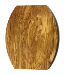 Olivenholz Brett oval, gekantet, ca. 27 x 22 cm
