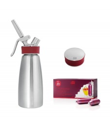 iSi: Set Gourmet-Whip 0,5L mit Deckel und 60 Kapseln