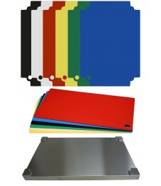 Selexions: Top Board Edelstahl Schneidbrett + 12 farb. Einlagen, GN1/1