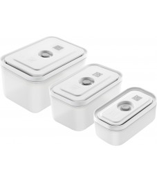 Zwilling: Fresh & Save Vakuum Boxset, S/M/L, 3-tlg, Borosilikatglas, Grau