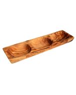 Olivenholz 3er Antipasti-Schale, ca. 35x10,5x2,4cm