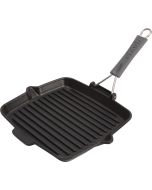 Grillpfanne aus emailliertem Gusseisen, quadratisch, 24x24cm