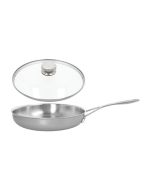 Demeyere Industry 5 Bratpfanne mit Glasdeckel, geschlossener Rand