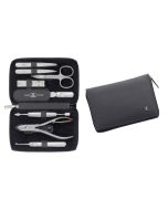 Zwilling Twinox Maniküre/Pediküre Set 8-tlg., Reißverschluss-Etui, Nappaleder, schwarz 