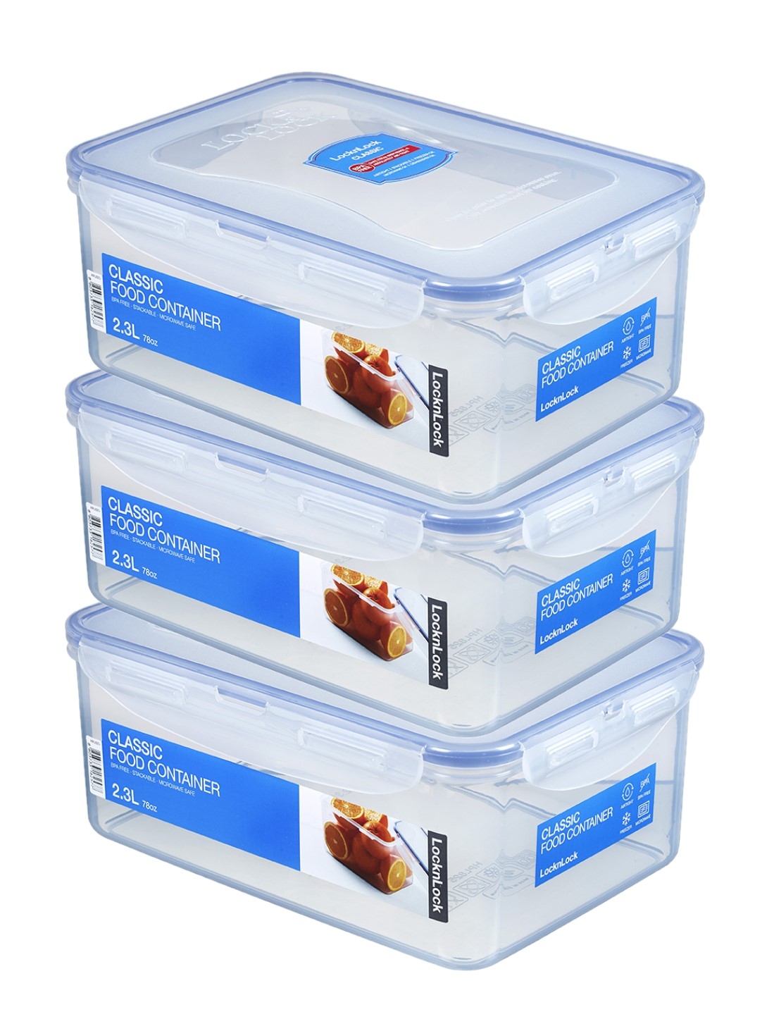  LocknLock 3x Dose rechteckig 2,3 l (HPL825/3)