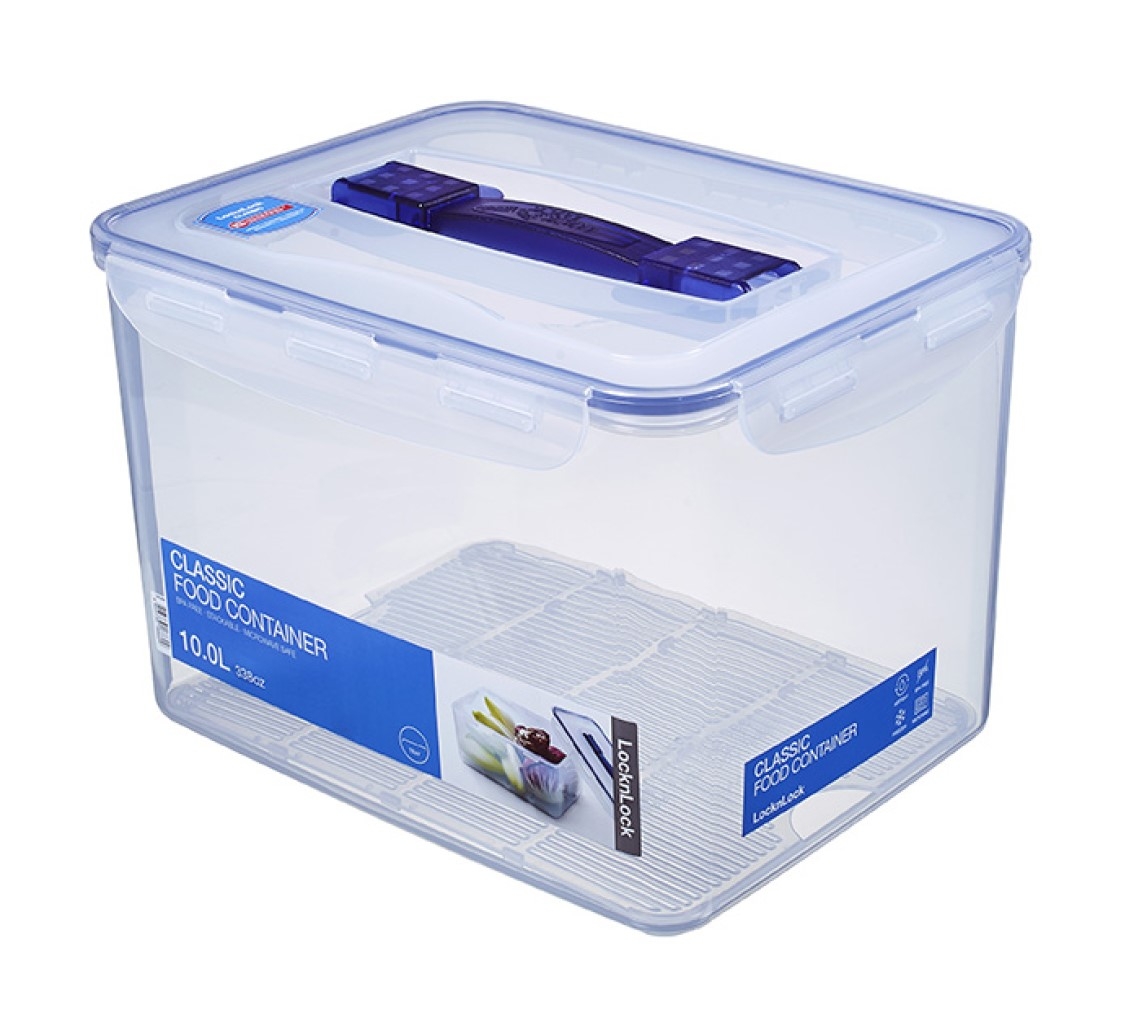  LocknLock Rechteckige Dose mit Griff und Ablaufgitter, 10L (HPL886)